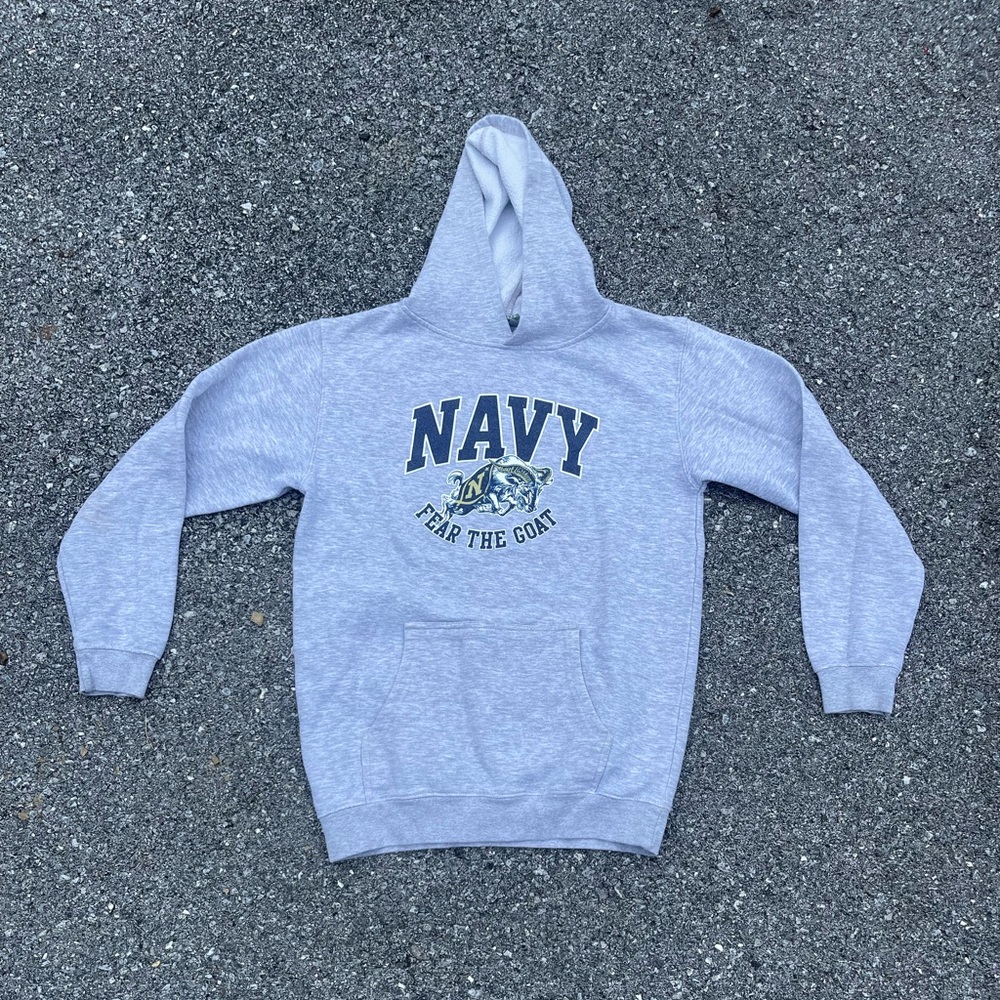 Navy Fear the Goat Sweatshirt Kids Size XL